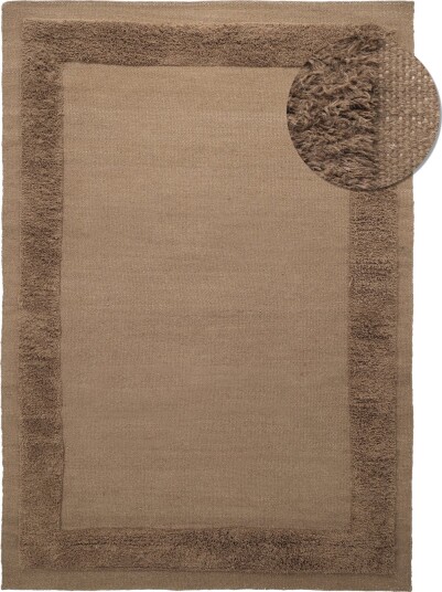 Ullteppe Beja mørk brun Størrelse: 160 x 230 cm