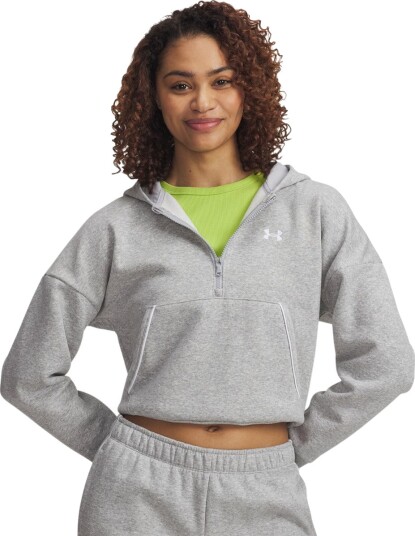 Under Armour Rival Piped Half Zip Hettegenser Dame Grå S