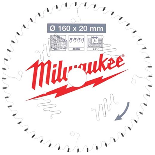 Milwaukee 160 mm Saw Blade 48T for Clean Cuts i Elektroverktøy Tilbehør
