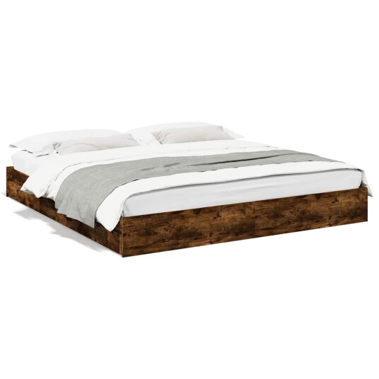  Sengeramme med skuffer røkt eik 180x200 cm konstruert tre 8721102622939