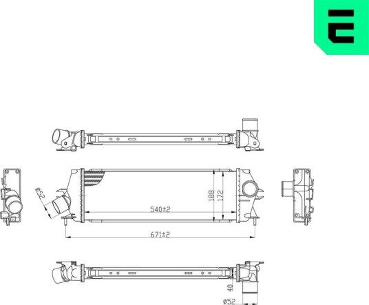Intercooler ERA 672077 Intercooler ERA 672077