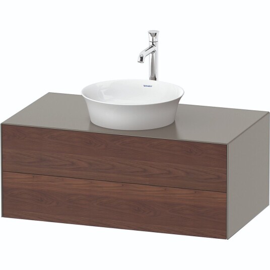 Duravit White Tulip Servantskap 2 skuf. 100x55x40,8 cm Valnøtt/Stengrå Matt