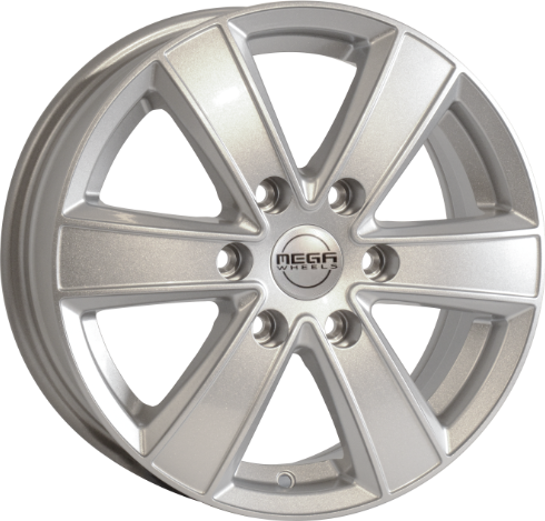 Mega Wheels Hercules 6 Silver 6.5 x 16 CB84,10 ET55 6/130 6.5 x 16