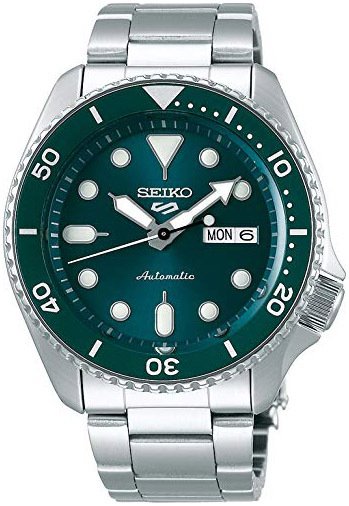Seiko 5 Sports Herreklokke SRPD61K1 Grønn/Stål Ø43 mm