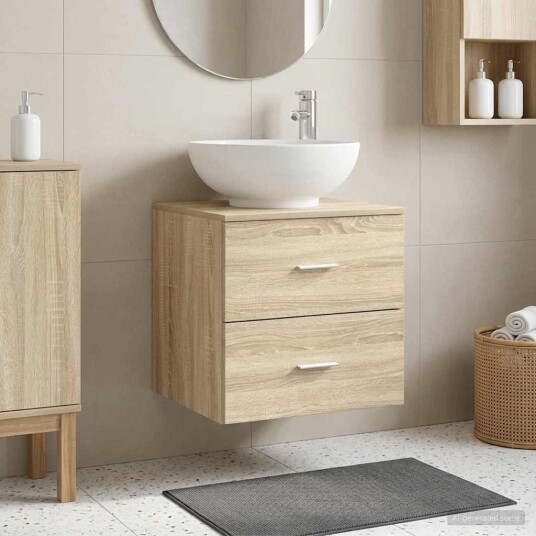 Vegghengt vaskeservant Sonoma eik 49,5 x 44,5 x 66,5 cm Vegghengt vaskeservant Sonoma eik 49,5 x 44,5 x 66,5 cm