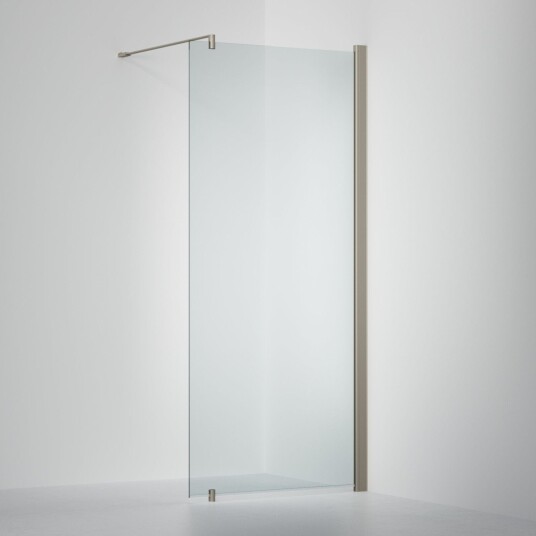 INR Iconic Nordic Rooms Dusjvegg Linc 20 Original Måltilpasset Stone / - Høyre Timeless Klart Glass