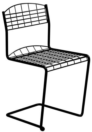 Grythyttan Stålmöbler High tech stol Svart