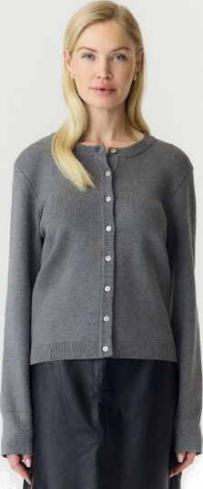 Y.A.S Elena Long Sleeve Knit Cardigan Grå L