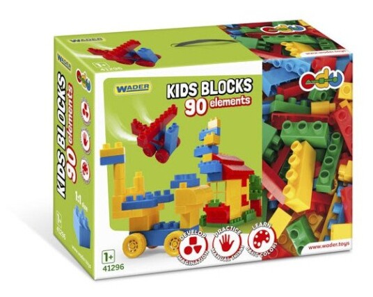 Wader Kids Blocks Byggeklosser 12+måneder 90 Deler