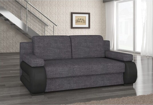 Sofa Eltap Laura 202x79x84 cm Sawana 05 Soft 11 Grå Svart