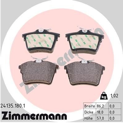 Bremseklosser ZIMMERMANN 24135.180.1