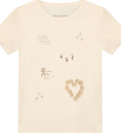 Minymo T skjorte Frøperle Minymo 7 år (122) T skjorte Beige Hvit