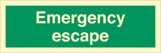 Emergency Escape  - Etterlysende Vinyl HI150 - 150 x 400 mm