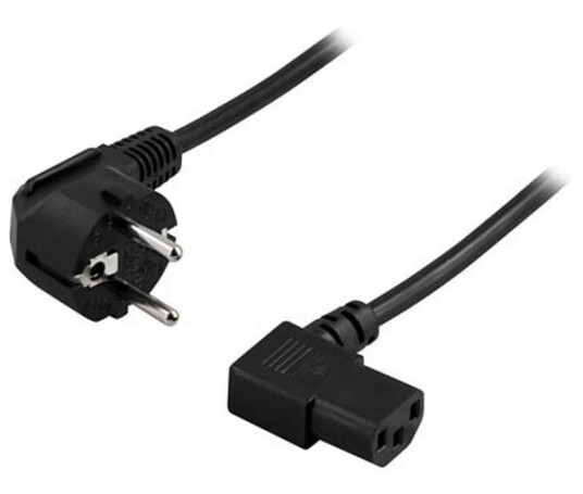 DELTACO Power CEE 7/7  male  - Power IEC 60320 C13 Black 2m