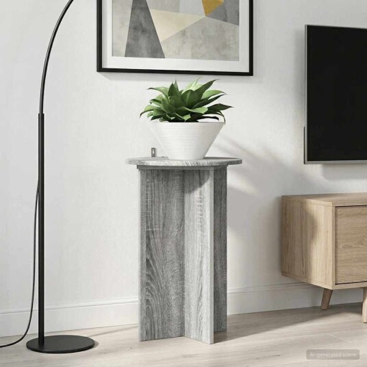 Planteholder 2 pcs Grå sonoma Ø40 x 60 cm Konstruert tre