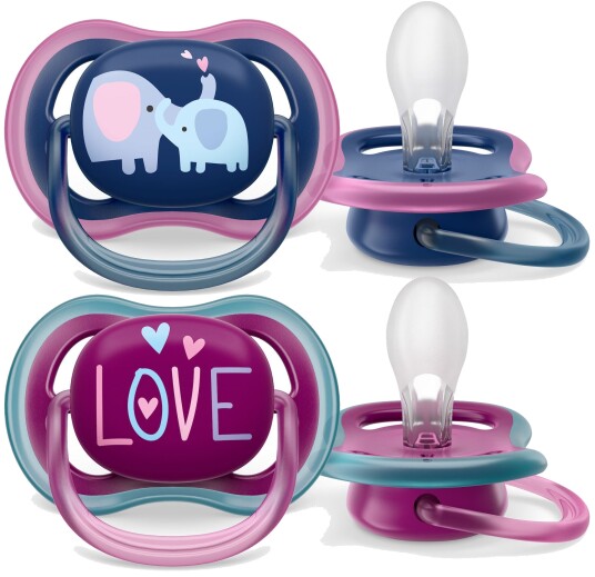 Philips Avent Ultra Air Deco Smokk 2-Pack 18+m Lilla/Rosa