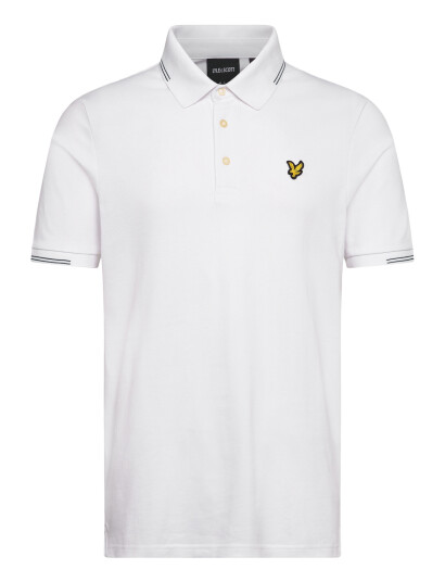 Lyle & Scott Fine Tipped Polo Shirt   White   M