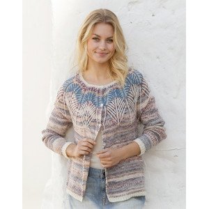 �Egyptian Feathers Jacket av DROPS Design Jakke Strikkeoppskrift str Small