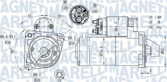 MAGNETI MARELLI 063721428010 Starter