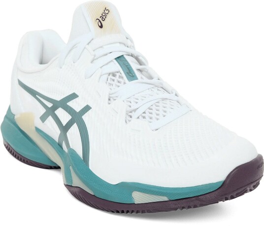Asics Court Ff 3 Clay   WHITE/FOGGY TEAL   42