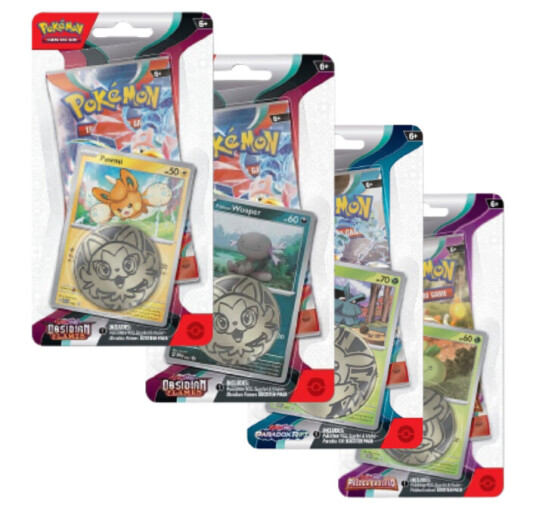 Pokemon Scarlet & Violet – Obsidian Flames Checklane Blister 4 pcs Pokemon Scarlet & Violet – Obsidian Flames Checklane Blister 4 pcs