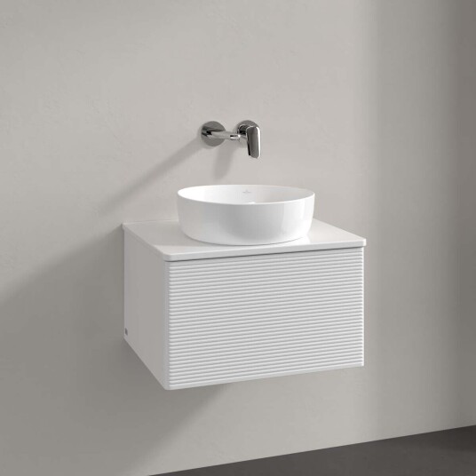 Villeroy & Boch Antao Servantskap med 1 skuff 60x50x36 cm u/lys Hvit Høyglans