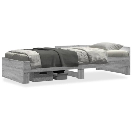  Sengeramme grå sonoma 75x190 cm konstruert tre 8721102822131