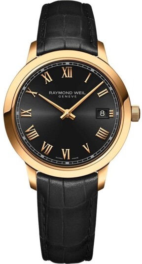 Raymond Weil Dameklokke 5385 PC 00208 Toccata Sort/Lær Ø34 mm