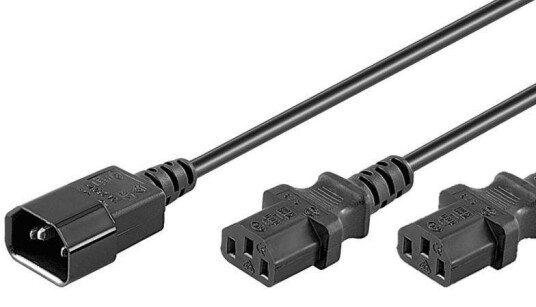 MICROCONNECT Power Cord C13x2 - C14 1.8m MICROCONNECT Power Cord C13x2 - C14 1.8m