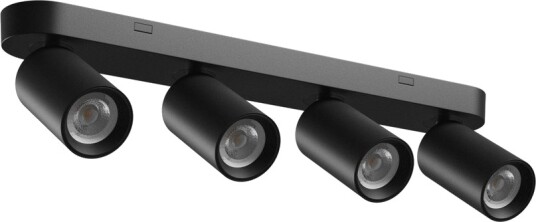 Spectrum Taklampe med 4 spots GU10   Sort IP20 uten lyskilde