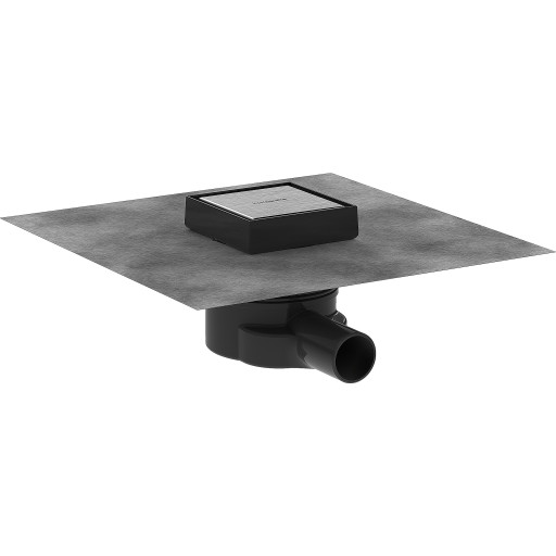 Hansgrohe Raindrain Point Komplett Sluk 100 mm Børstet Rustfritt Stål