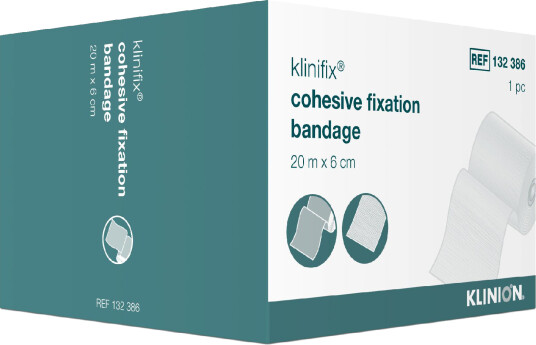 Klinifix Cohesive elastisk bind 6 cm x 20 m 1 stk