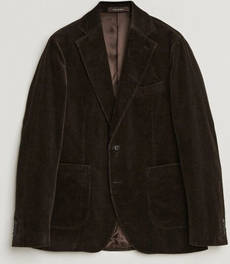 Oscar Jacobson Fogerty Patch Pocket Cord Blazer Dark Brown