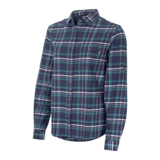 Urberg Flannel Ls W Strap Shirt Wmn Blue Nights XL