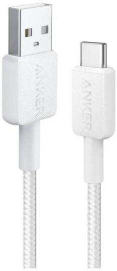 Anker 322 Nylon USB-C Kabel 15W / 1,8m - Hvit Anker 322 Nylon USB-C Kabel 15W / 1,8m - Hvit