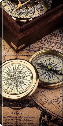 Canvasbilde DKY Map Flerfarget 50x120 cm