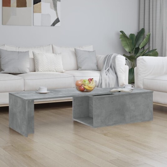 vidaXL Salongbord betonggrå 150x50x35 cm sponplate