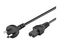 MicroConnect - Strømkabel - DK EDB (hann) til IEC 60320 C15 - AC 250 V - 10 A - 1.8 m - svart