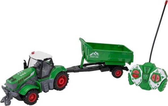 Askato RC Fjernstyrt Leketraktor Med Henger
