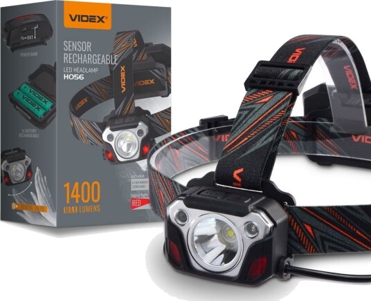 Videx 20W LED hodelykt, Oppladbar - 1400lm, kraftig lys, kvalitetsmodell, IP65 - Kulør : Kald Videx 20W LED hodelykt, Oppladbar - 1400lm, kraftig lys, kvalitetsmodell, IP65 - Kulør : Kald