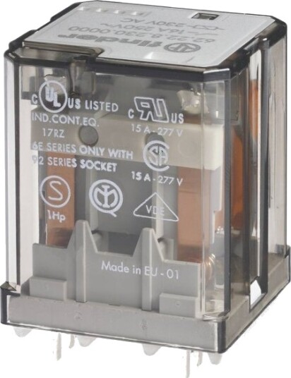 Finder 62.22.9.012.4000 Printrele 12 V/Dc 16 A 2 X Omkobler