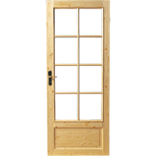Saga Dørblad Skjold 90x210 Furu Ubehandlet Med Glass Saga Dørblad Skjold 90x210 Furu Ubehandlet Med Glass