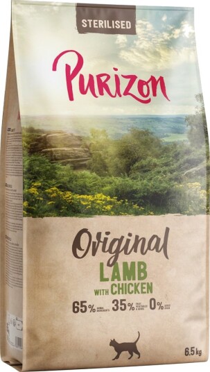 Purizon Tørrfôr Adult Sterilised Med Kornfri Ny Sparepakke Kylling Lam 2 X 6.5 kg Purizon Tørrfôr Adult Sterilised Med Kornfri Ny Sparepakke Kylling Lam 2 X 6.5 kg