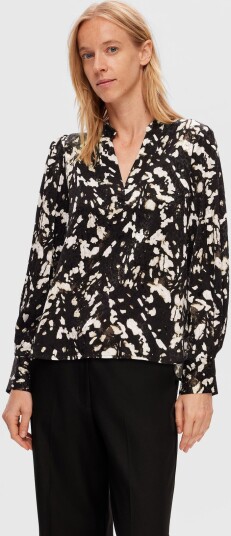 Selected Slfjustine Ls Aop Top B Black 34 Selected Slfjustine Ls Aop Top B Black 34