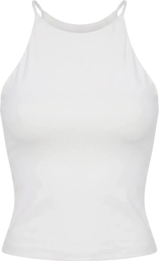Drop of Mindfulness Butter Soft High Neck Tank Top White L