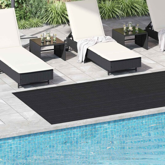 vidaXL Gulv Matte Svart 1,5 x 4 m Gummi