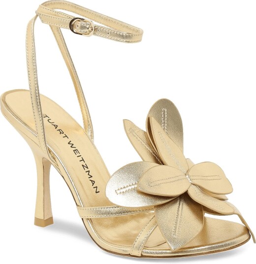 Stuart Weitzman Paradise 100 Sandals   GOLD   37.5