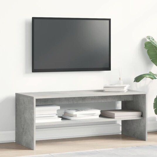 TV-benk betonggrå 100x40x40 cm sponplate 8721158717733