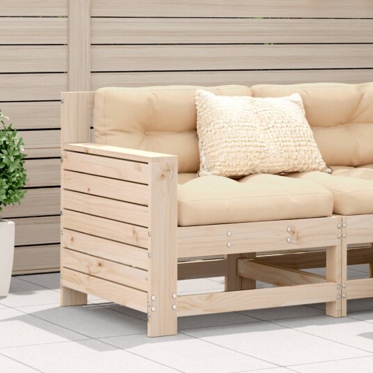Hagesofa med armlene 69x62x70,5 cm heltre furu 844883