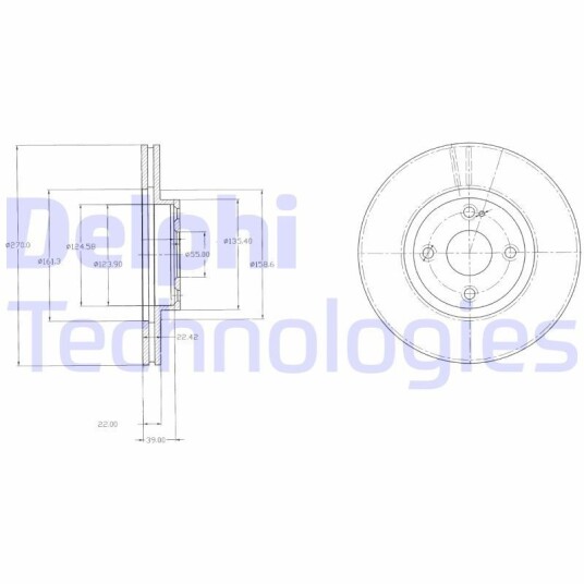 Bremseskive DELPHI BG3966